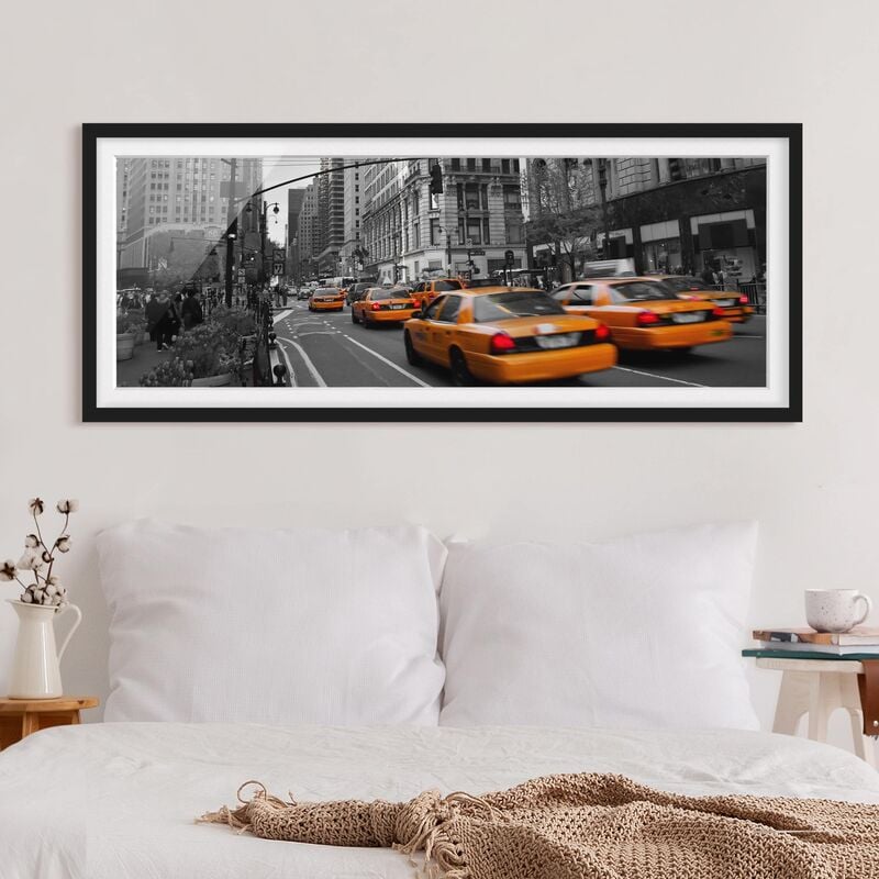 

Póster enmarcado - New York, New York! Dimensión LxA: 40cm x 100cm, Marco: Negro