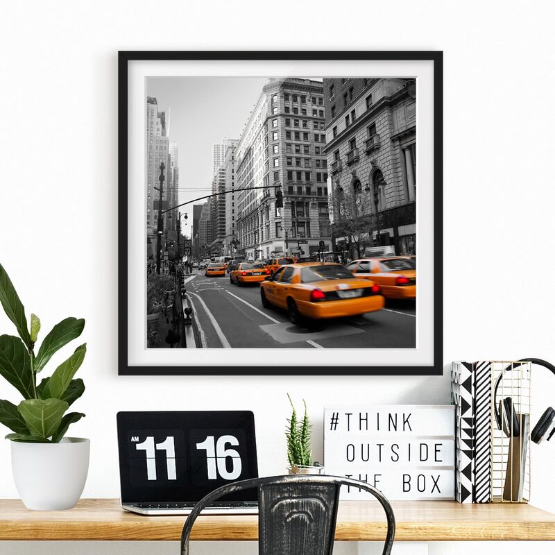 

Póster enmarcado - New York, New York! Dimensión LxA: 30cm x 30cm, Marco: Negro