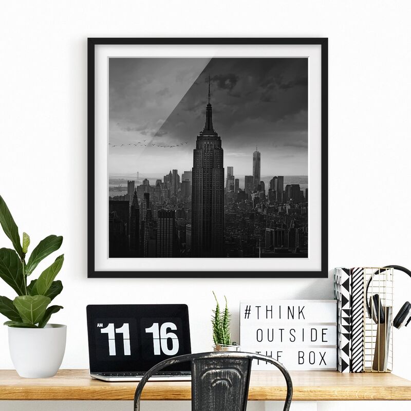 

Póster enmarcado - New York Rockefeller View Dimensión LxA: 30cm x 30cm, Marco: Negro