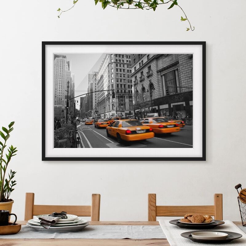 

Póster enmarcado - New York, New York! Dimensión LxA: 18cm x 24cm, Marco: Negro