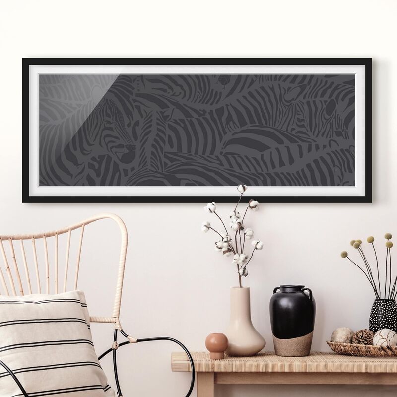 

Póster enmarcado - No.Ds3 Pedonale Nero Dimensión LxA: 20cm x 50cm, Marco: Negro