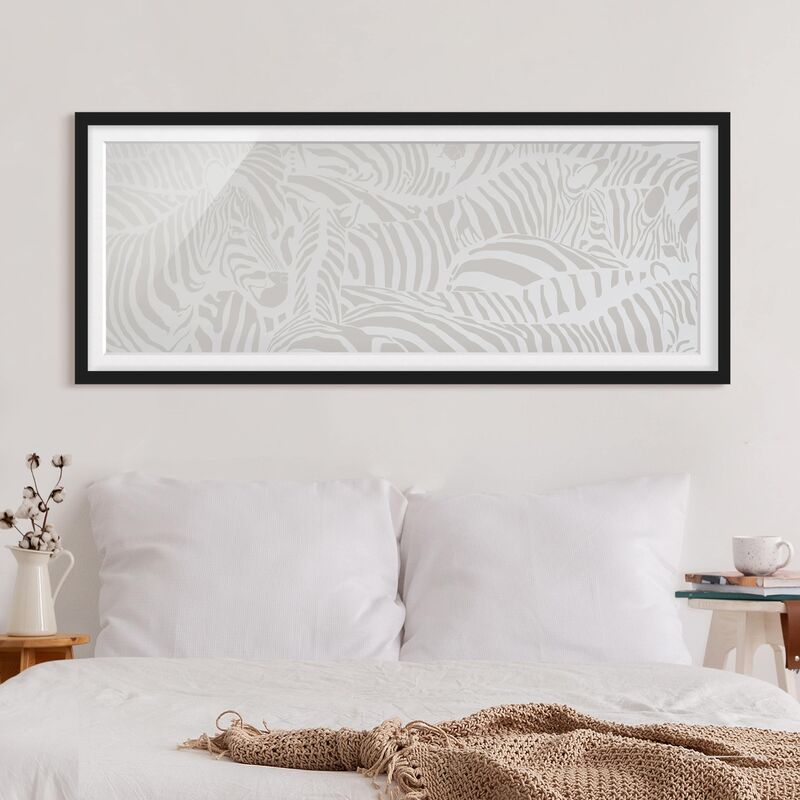 

Póster enmarcado - No.Ds4 Grigio Chiaro Pedonale Dimensión LxA: 30cm x 75cm, Marco: Negro