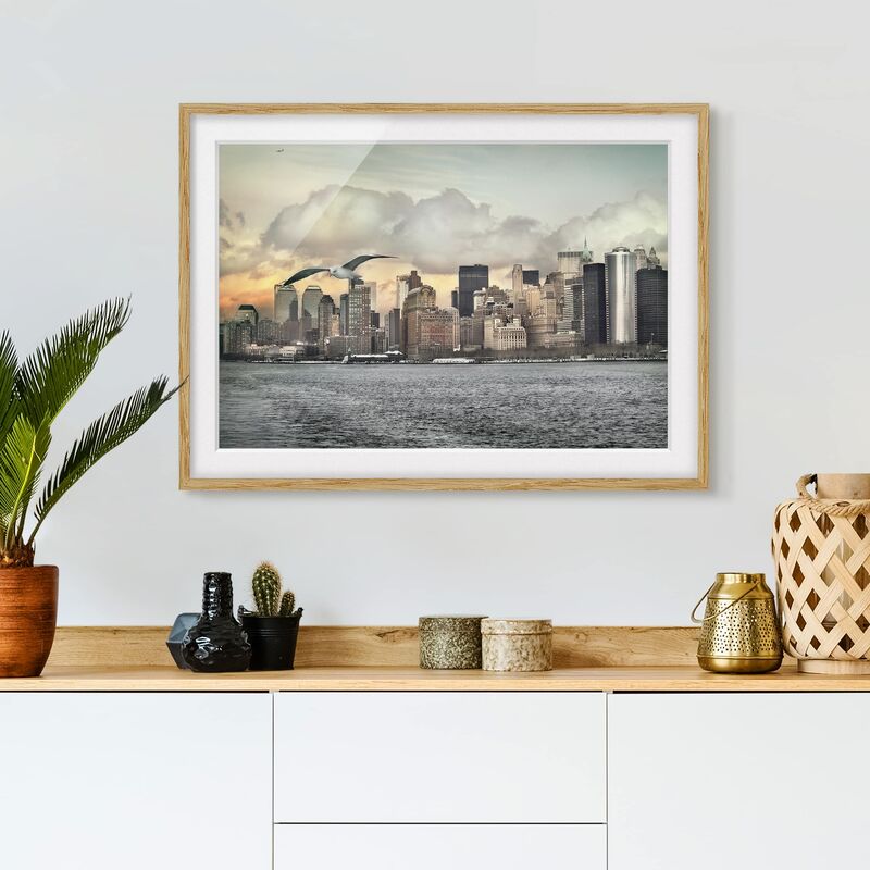 

Póster enmarcado - No.YK1 New York Dimensión LxA: 18cm x 24cm, Marco: Roble