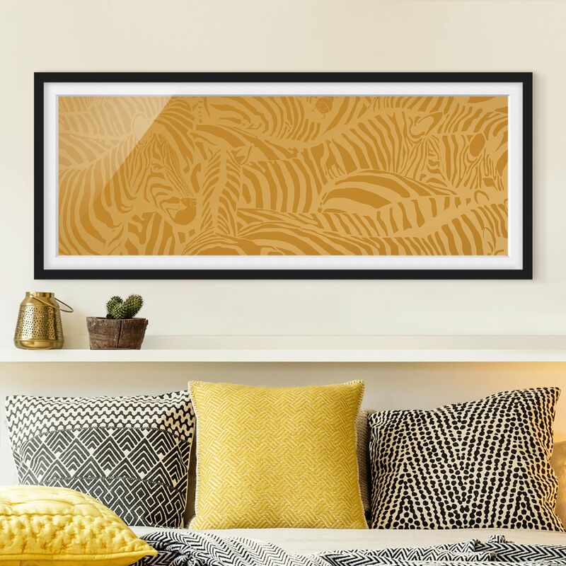 

Póster enmarcado - No.Ds5 Crosswalk Beige Dimensión LxA: 30cm x 75cm, Marco: Negro