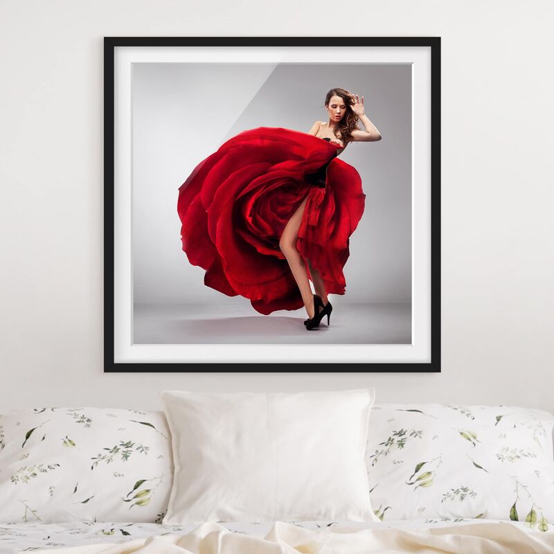 

Póster enmarcado - No.334 Rose Robe Dimensión LxA: 20cm x 20cm, Marco: Negro