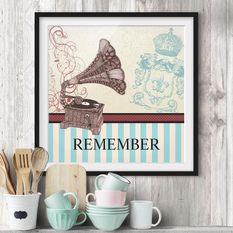 

Póster enmarcado - No.KA16 Remember Dimensión LxA: 30cm x 30cm, Marco: Negro