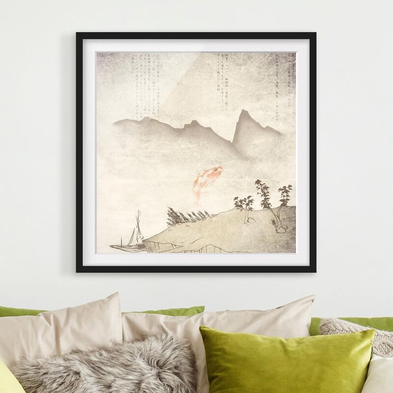 

Póster enmarcado - No.MW8 Japanese Silence Dimensión LxA: 70cm x 70cm, Marco: Negro