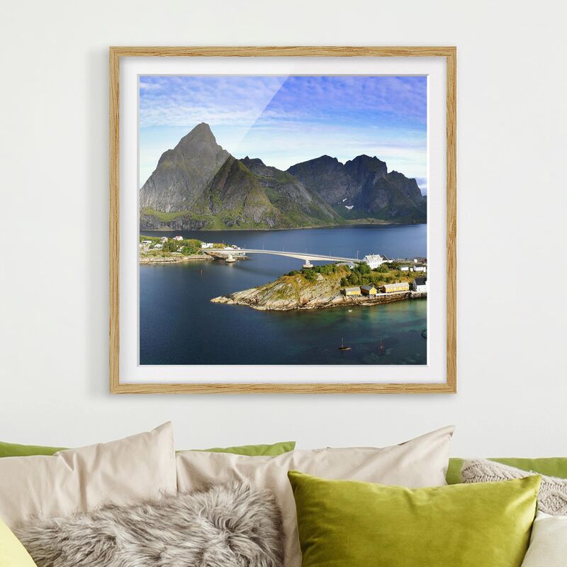 

Póster enmarcado - Nordic Paradise Dimensión LxA: 50cm x 50cm, Marco: Roble