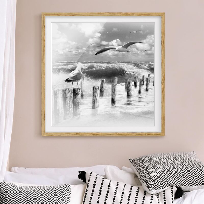 

Póster enmarcado - No.Yk3 Absolute Sylt Ii Dimensión LxA: 20cm x 20cm, Marco: Roble