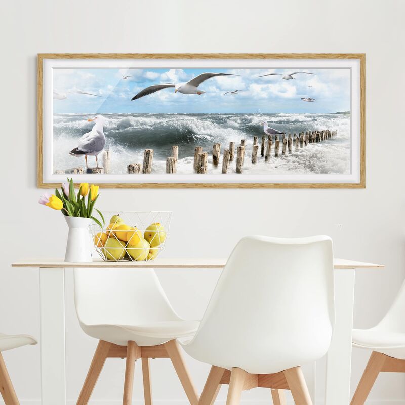 

Póster enmarcado - No.Yk3 Sylt Assoluta Dimensión LxA: 40cm x 100cm, Marco: Roble