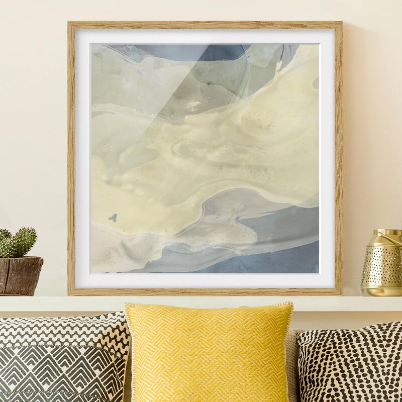 

Póster enmarcado - Ocean And Desert I Dimensión LxA: 50cm x 50cm, Marco: Roble