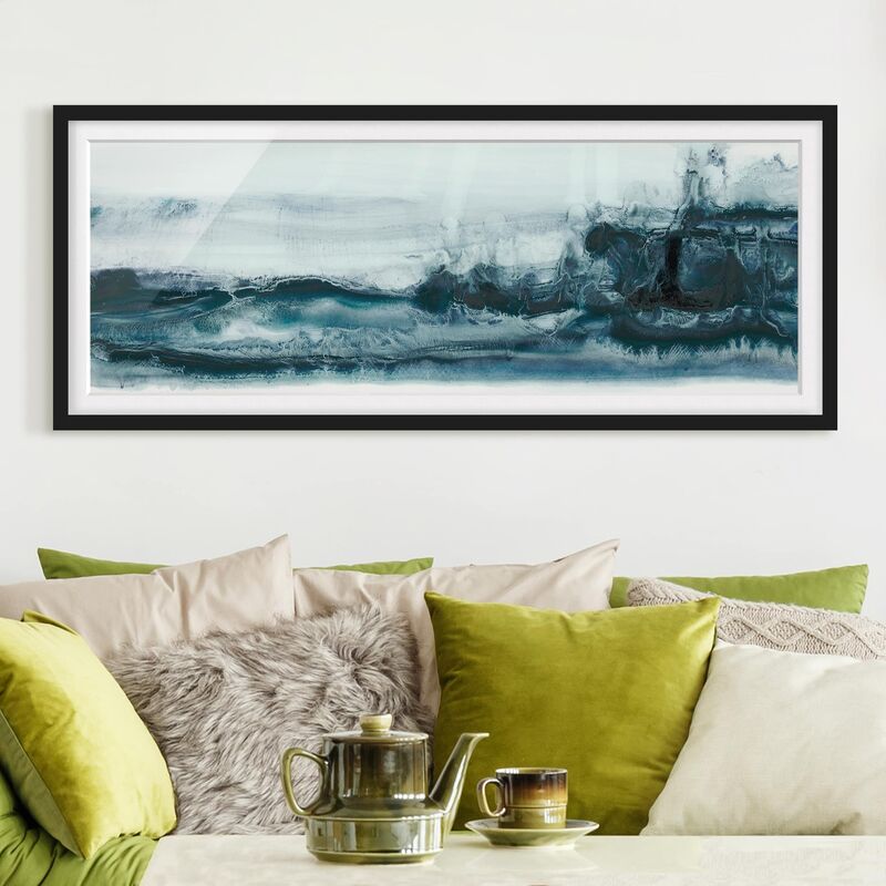 

Póster enmarcado - Ocean Corrente I Dimensión LxA: 40cm x 100cm, Marco: Negro