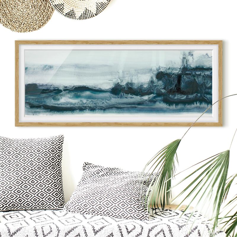

Póster enmarcado - Ocean Corrente I Dimensión LxA: 30cm x 75cm, Marco: Roble