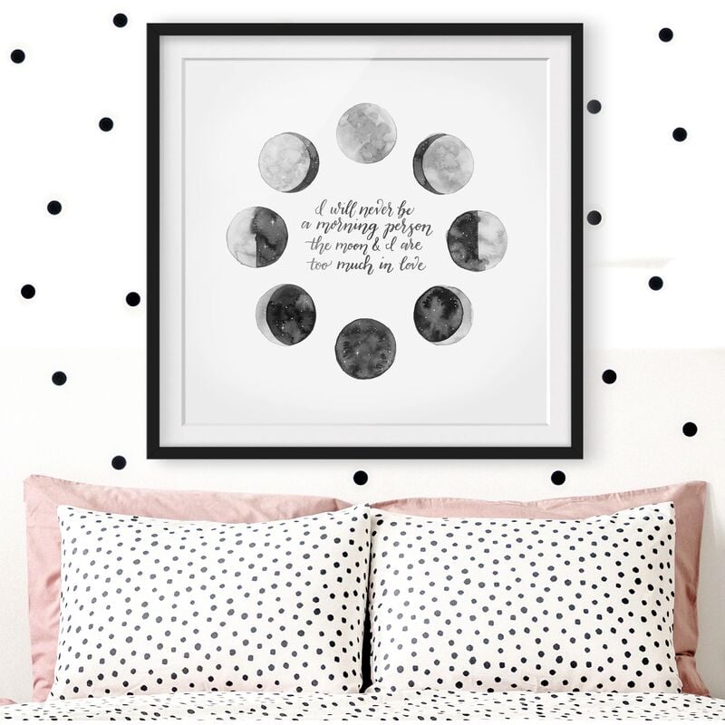 

Póster enmarcado - Ode To The Moon - Love Dimensión LxA: 20cm x 20cm, Marco: Negro