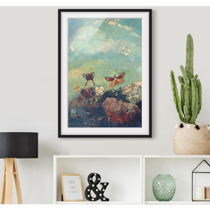 

Póster enmarcado - Odilon Redon - Butterflies Dimensión LxA: 40cm x 30cm, Marco: Negro