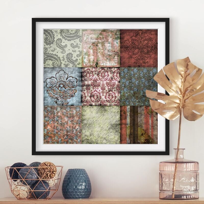 

Póster enmarcado - Old Patterns Dimensión LxA: 50cm x 50cm, Marco: Negro