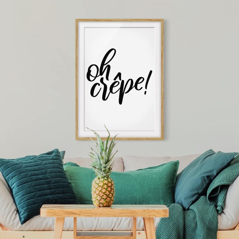 

Póster enmarcado - Oh Crêpe! Dimensión LxA: 55cm x 40cm, Marco: Roble