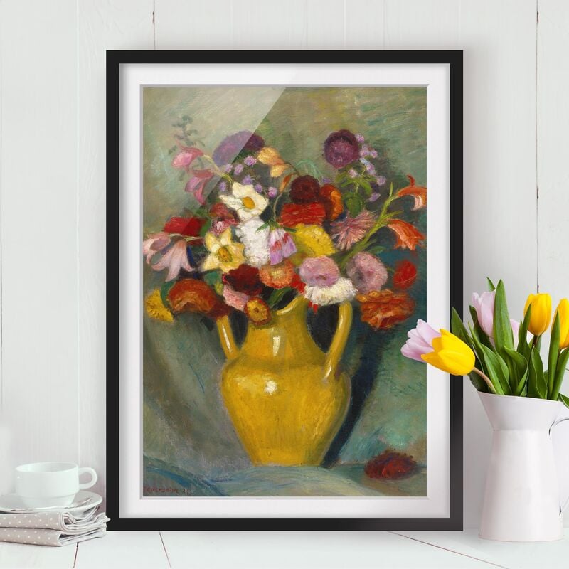 

Póster enmarcado - Otto Modersohn - Colorful Bouquet In Yellow Clay Jug Dimensión LxA: 40cm x 30cm, Marco: Negro