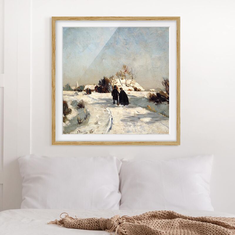 

Póster enmarcado - Otto Modersohn - New Year'S Day Dimensión LxA: 70cm x 70cm, Marco: Roble