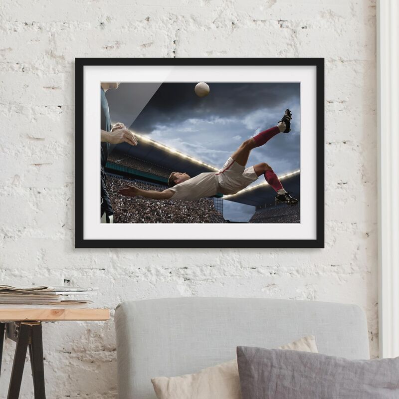 

Póster enmarcado - Overhead Kick Dimensión LxA: 40cm x 55cm, Marco: Negro