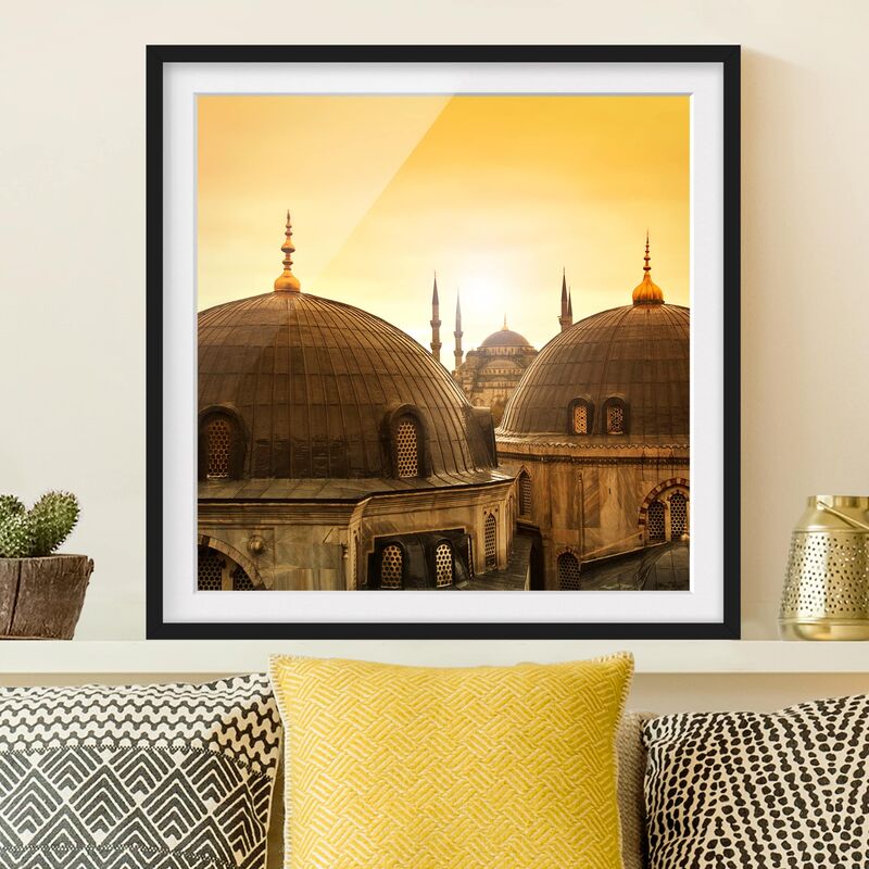 

Póster enmarcado - Over The Roofs Of Istanbul Dimensión LxA: 20cm x 20cm, Marco: Negro