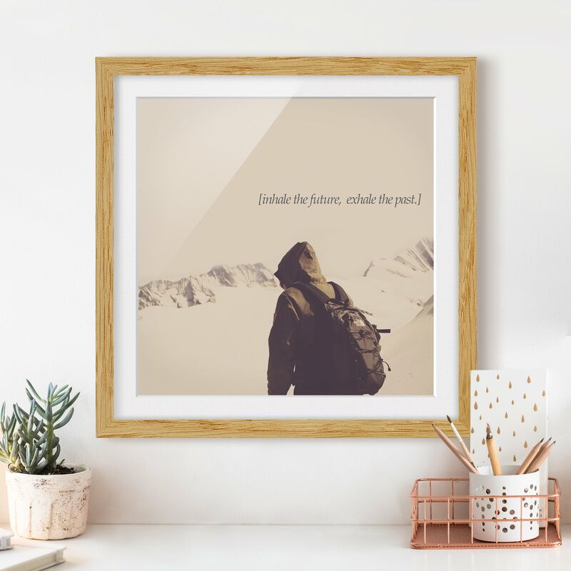 

Póster enmarcado - Paesaggi lirici - Respiro Dimensión LxA: 70cm x 70cm, Marco: Roble