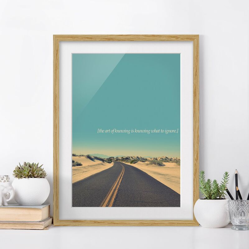 

Póster enmarcado - Paesaggi lirici - Sapere Dimensión LxA: 70cm x 50cm, Marco: Roble