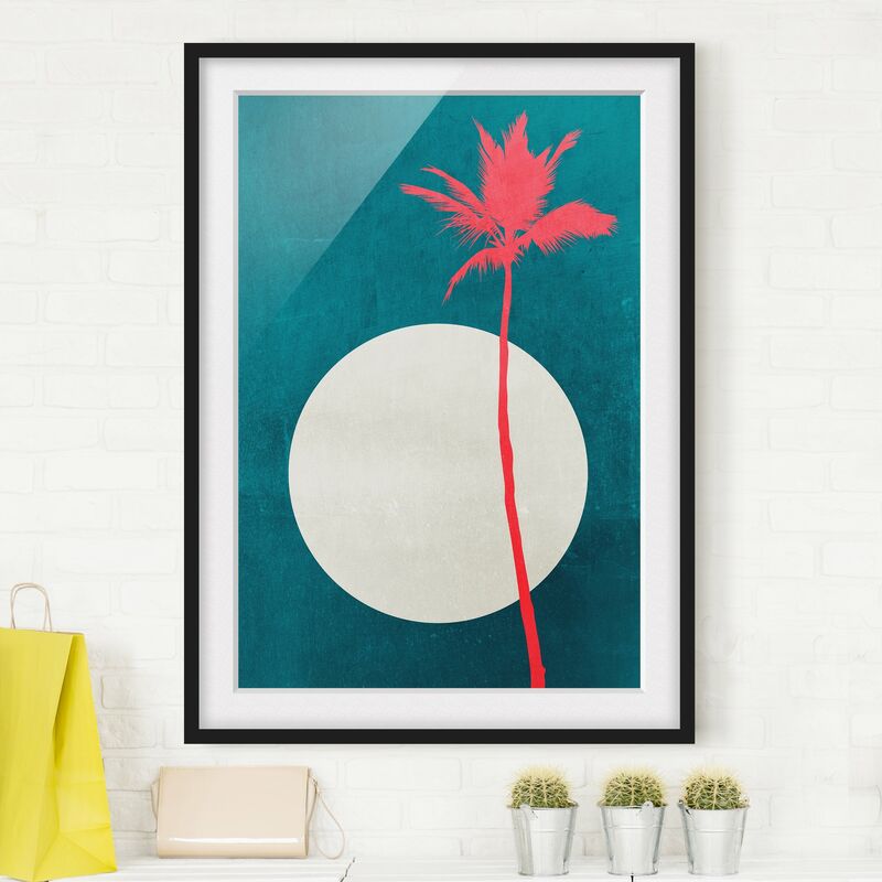 

Póster enmarcado - Palme caraibiche Dimensión LxA: 70cm x 50cm, Marco: Negro