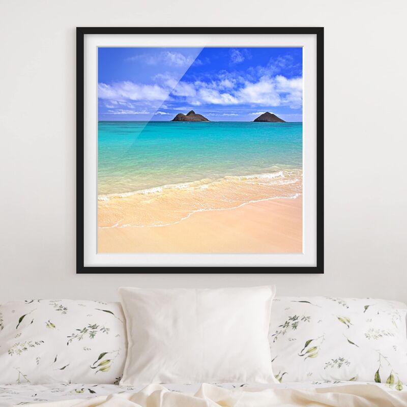 

Póster enmarcado - Paradise Beach Dimensión LxA: 50cm x 50cm, Marco: Negro