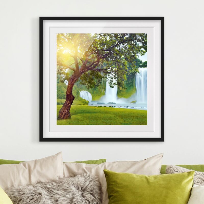 

Póster enmarcado - Paradise On Earth Dimensión LxA: 30cm x 30cm, Marco: Negro