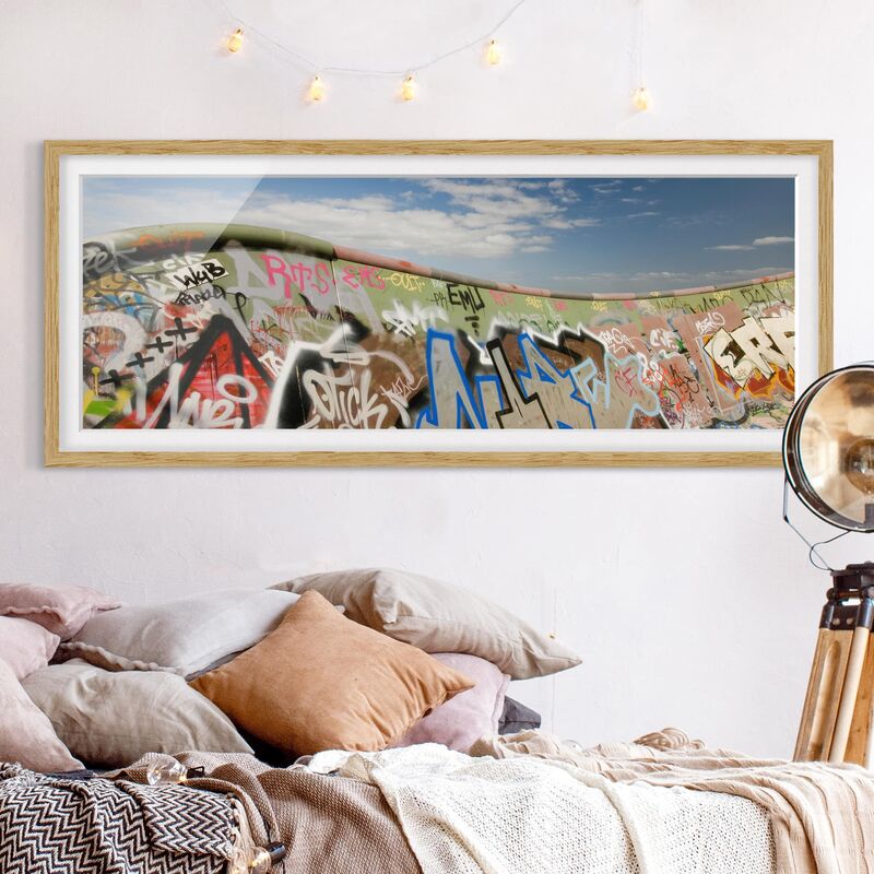 

Póster enmarcado - Paradiso Per I Pattinatori Dimensión LxA: 40cm x 100cm, Marco: Roble
