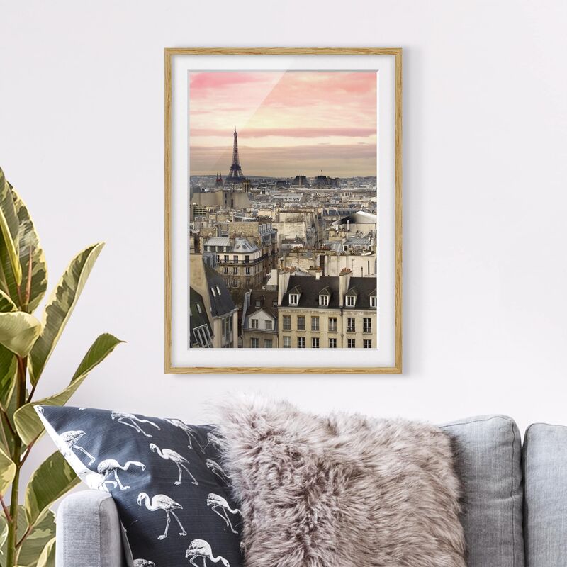 

Póster enmarcado - Paris Close Dimensión LxA: 55cm x 40cm, Marco: Roble