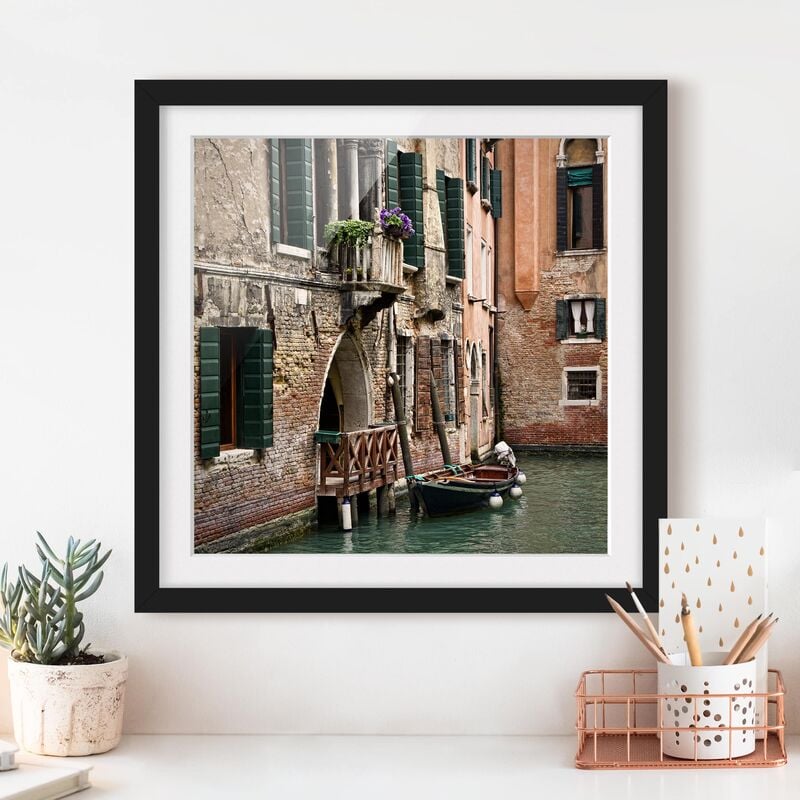 

Póster enmarcado - Parking Venice Dimensión LxA: 30cm x 30cm, Marco: Negro