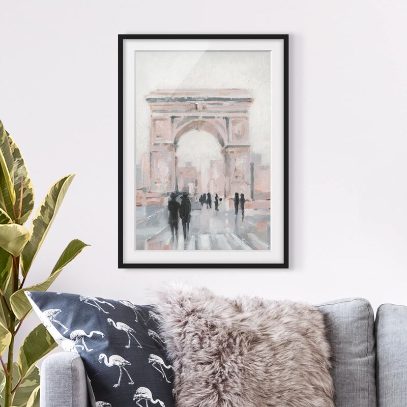 

Póster enmarcado - Passeggiata Al Mattino Ii Dimensión LxA: 70cm x 50cm, Marco: Negro