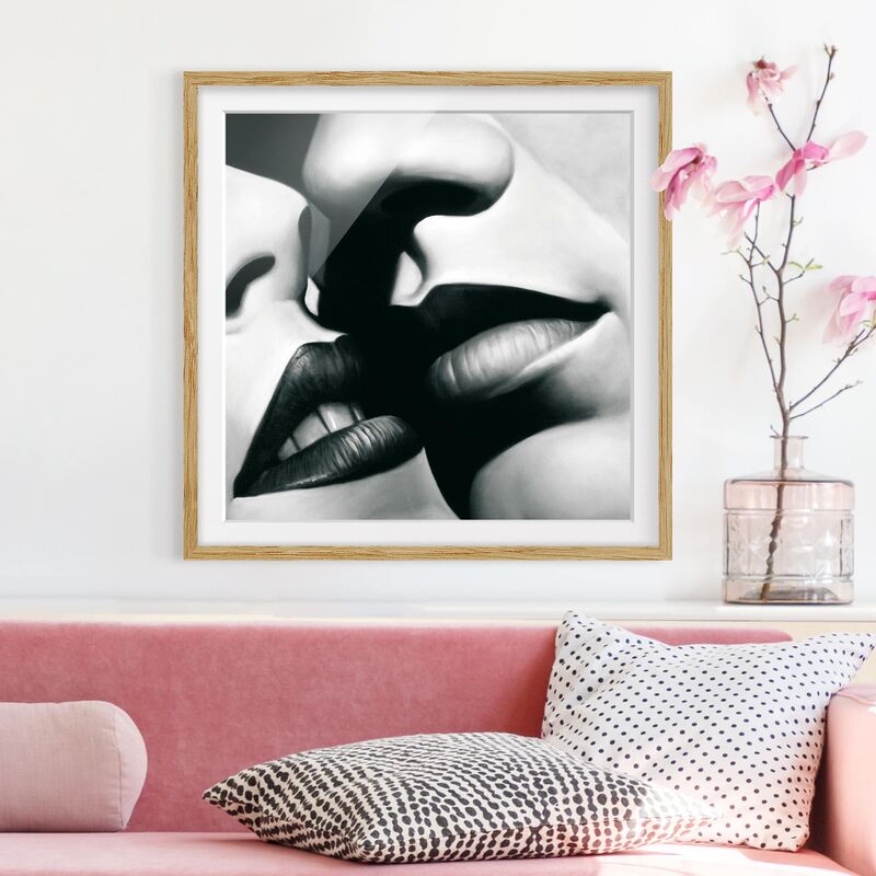 

Póster enmarcado - Passion Dimensión LxA: 70cm x 70cm, Marco: Roble
