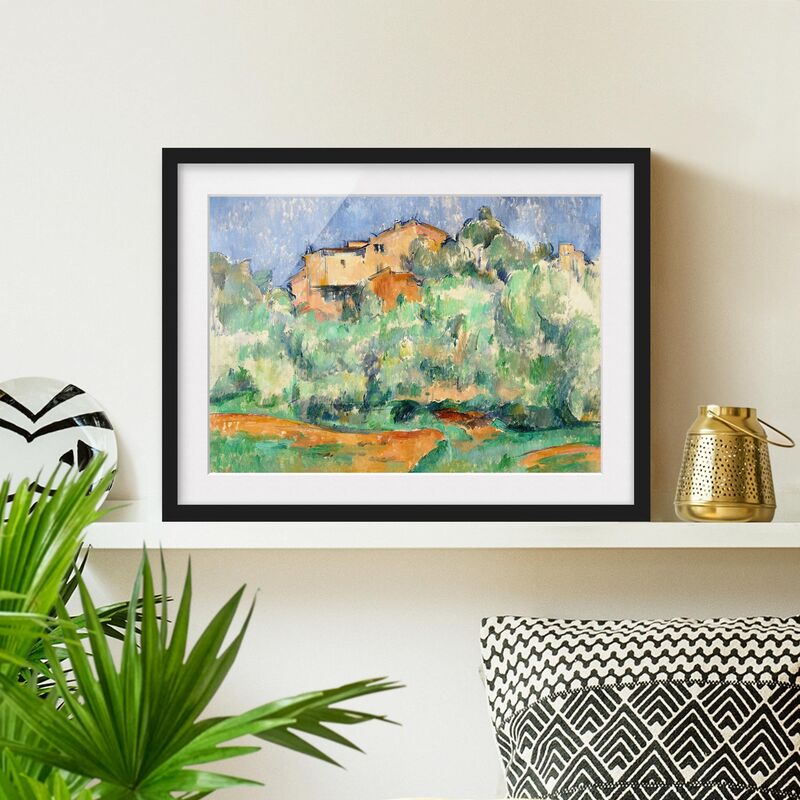 

Póster enmarcado - Paul Cézanne - House On Hill Dimensión LxA: 50cm x 70cm, Marco: Negro
