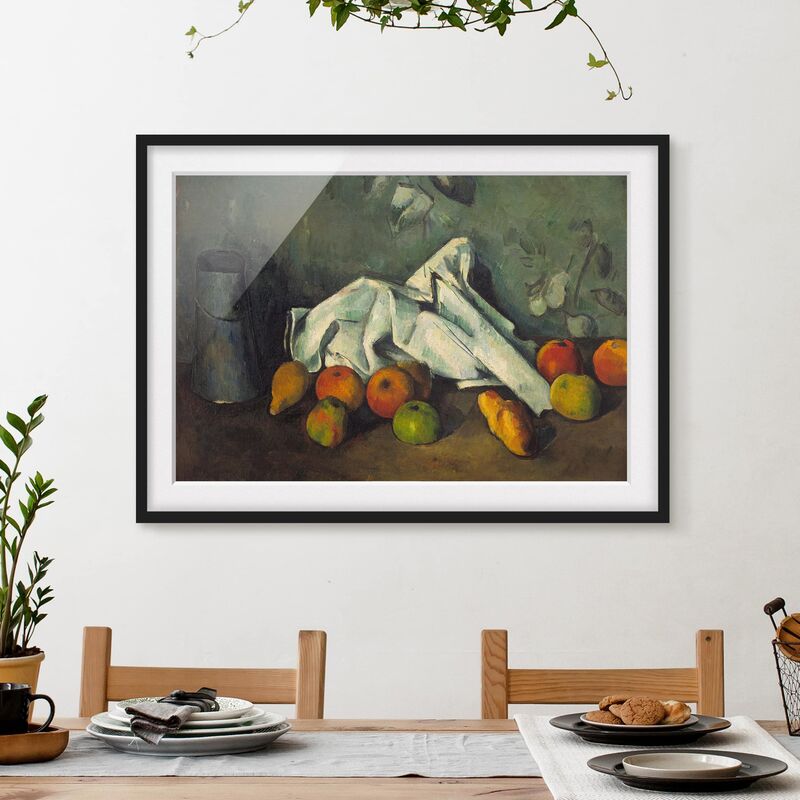 

Póster enmarcado - Paul Cézanne - Milk Can And Apples Dimensión LxA: 18cm x 24cm, Marco: Negro