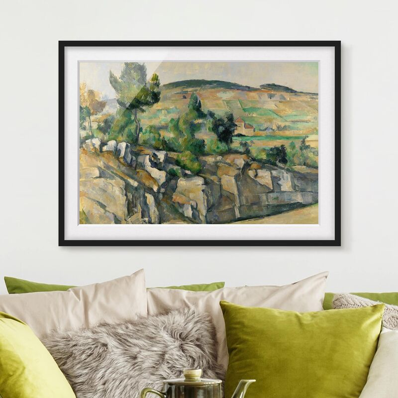 

Póster enmarcado - Paul Cézanne - Undulating Landscape Dimensión LxA: 18cm x 24cm, Marco: Negro