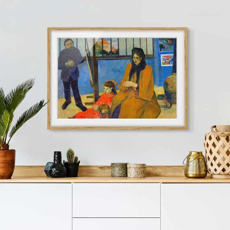 

Póster enmarcado - Paul Gauguin - Family Schuffenecker Dimensión LxA: 70cm x 100cm, Marco: Roble