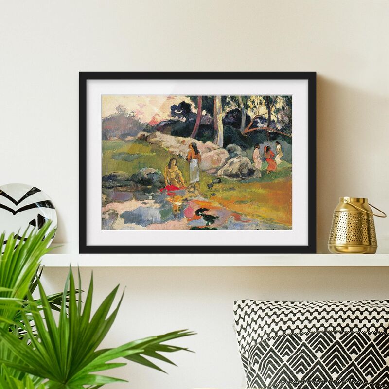 

Póster enmarcado - Paul Gauguin - Riverside Dimensión LxA: 30cm x 40cm, Marco: Negro