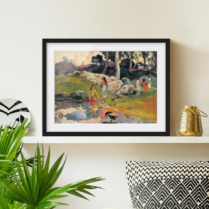

Póster enmarcado - Paul Gauguin - Riverside Dimensión LxA: 30cm x 40cm, Marco: Negro