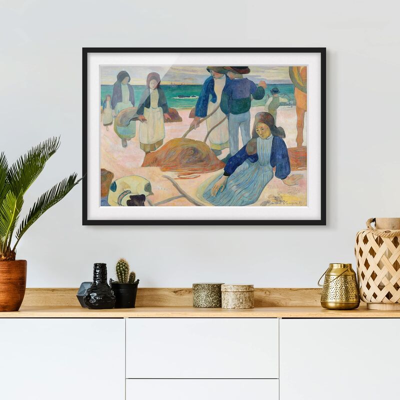 

Póster enmarcado - Paul Gauguin - Seaweed Collectors Dimensión LxA: 30cm x 40cm, Marco: Negro