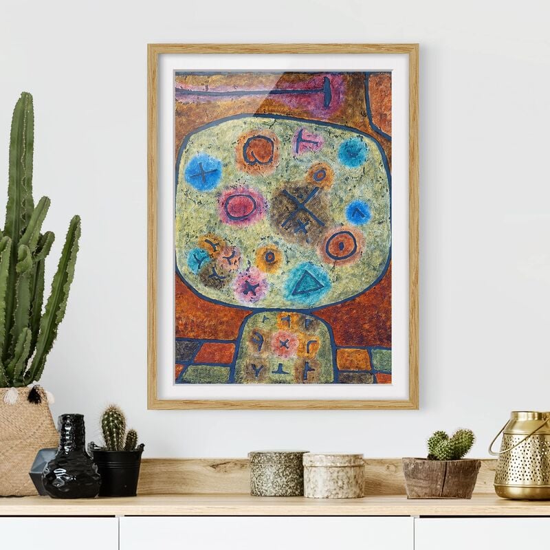 

Póster enmarcado - Paul Klee - Flowers In Stone Dimensión LxA: 70cm x 50cm, Marco: Roble