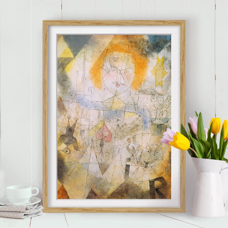 

Póster enmarcado - Paul Klee - Irma Rossa Dimensión LxA: 24cm x 18cm, Marco: Roble