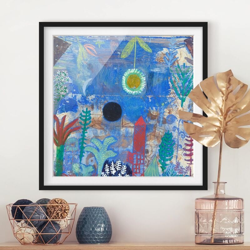 

Póster enmarcado - Paul Klee - Sunken Landscape Dimensión LxA: 70cm x 70cm, Marco: Negro