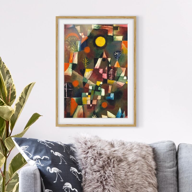 

Póster enmarcado - Paul Klee - The Full Moon Dimensión LxA: 55cm x 40cm, Marco: Roble