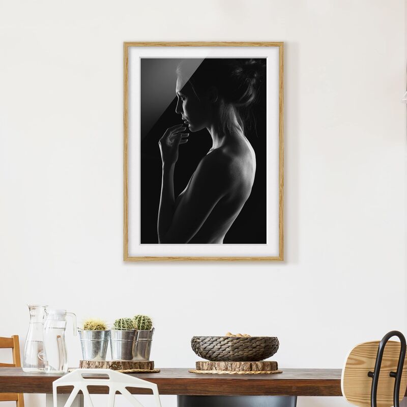 

Póster enmarcado - Pensive Woman Dimensión LxA: 40cm x 30cm, Marco: Roble