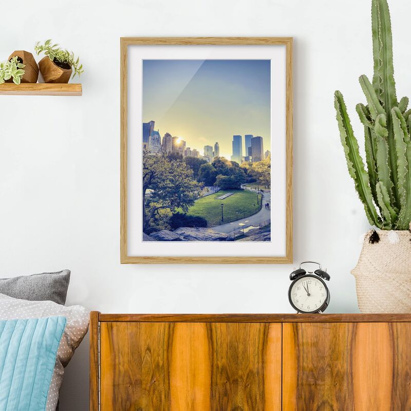 

Póster enmarcado - Peaceful Central Park Dimensión LxA: 70cm x 50cm, Marco: Roble