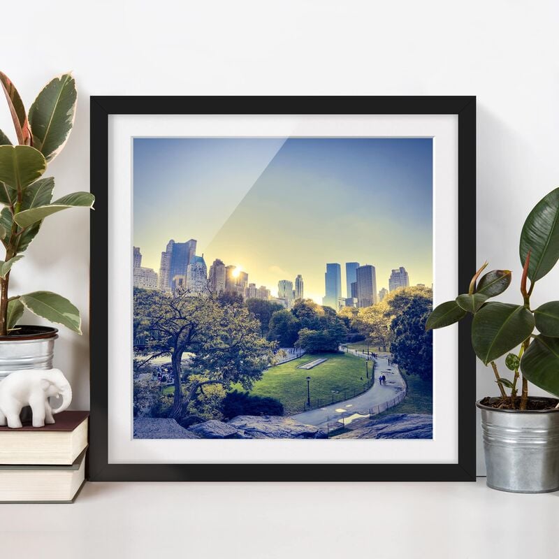 

Póster enmarcado - Peaceful Central Park Dimensión LxA: 50cm x 50cm, Marco: Negro