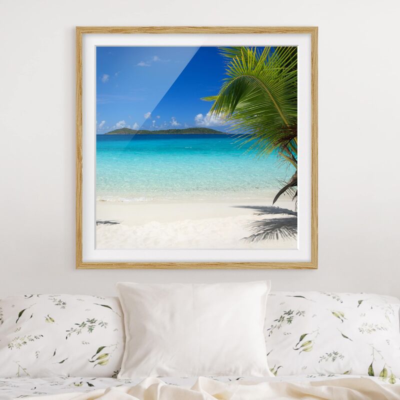 

Póster enmarcado - Perfect Maledives Dimensión LxA: 30cm x 30cm, Marco: Roble